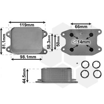 Radiateur d'huile VAN WEZEL 58013703