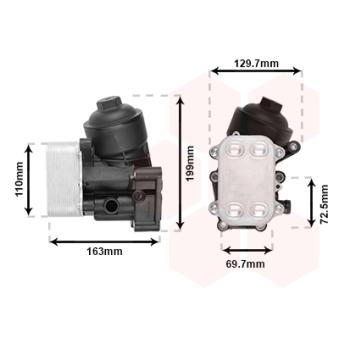 Boîtier, filtre à huile VAN WEZEL OEM 03P115389
