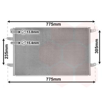 Condenseur, climatisation VAN WEZEL 58015709