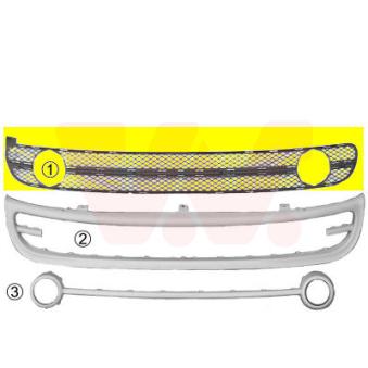 Grille de ventilation, pare-chocs VAN WEZEL [5803499]