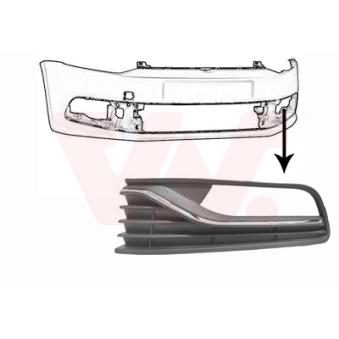Grille de ventilation, pare-chocs avant gauche VAN WEZEL [5814593]