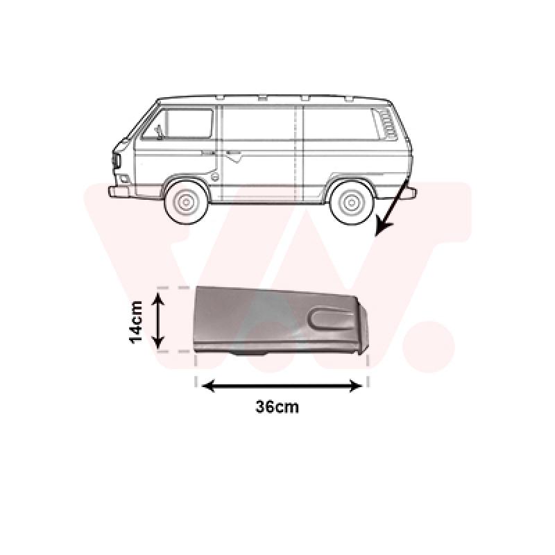 Panneau latéral arrière droit VAN WEZEL 5870134 - Visuel 1