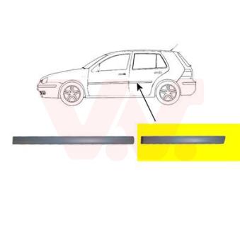 Baguette et bande protectrice, porte arrière gauche VAN WEZEL [5888405]
