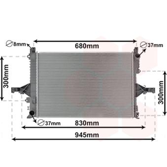 Radiateur, refroidissement du moteur VAN WEZEL OEM 31319056