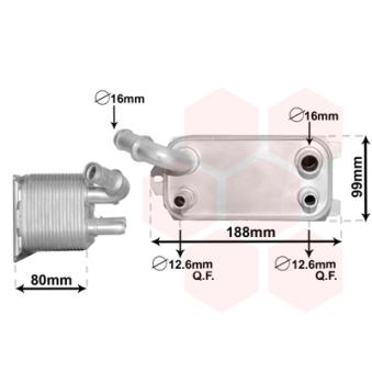 Radiateur d'huile de boîte automatique VAN WEZEL OEM LR002916 Radiateur d'huile de boîte automatique VAN WEZEL OEM LR002916