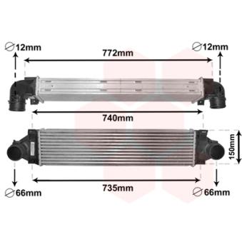 Intercooler, échangeur VAN WEZEL OEM 31273910