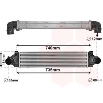 Intercooler, échangeur VAN WEZEL OEM 31312729