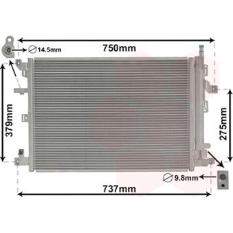 Condenseur, climatisation VAN WEZEL OEM 31369510