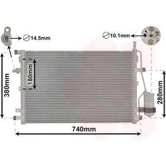 Condenseur, climatisation VAN WEZEL OEM 30665563 Condenseur, climatisation VAN WEZEL OEM 30665563