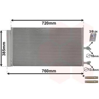Condenseur, climatisation VAN WEZEL 59005194