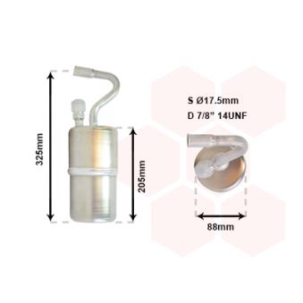 Filtre déshydratant, climatisation VAN WEZEL OEM 3545554