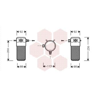 Filtre déshydratant, climatisation VAN WEZEL OEM 9144327