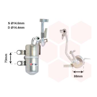 Filtre déshydratant, climatisation VAN WEZEL [5900D126]
