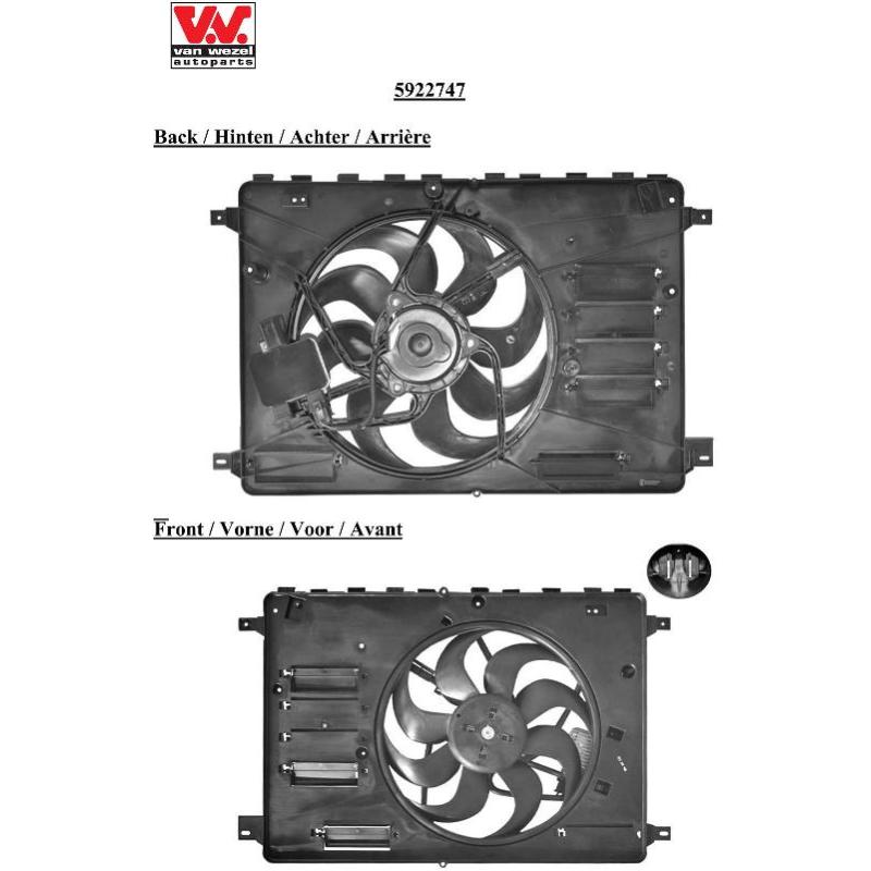Ventilateur, refroidissement du moteur VAN WEZEL 5922747 - Visuel 1
