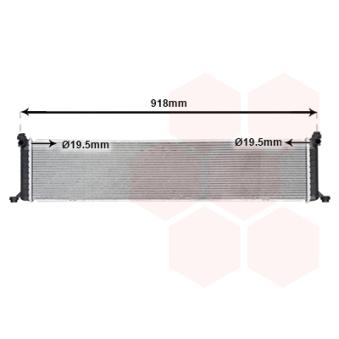 Radiateur, refroidissement du moteur VAN WEZEL 69012700