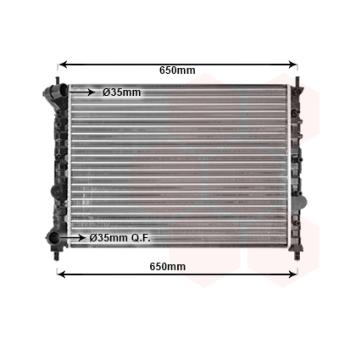 Radiateur, refroidissement du moteur VAN WEZEL 73002076