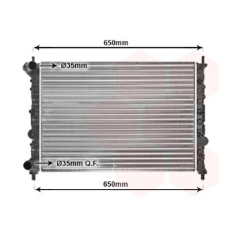 Radiateur, refroidissement du moteur VAN WEZEL 73002077