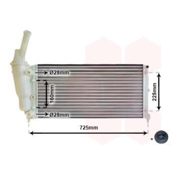 Radiateur, refroidissement du moteur VAN WEZEL OEM 46763325