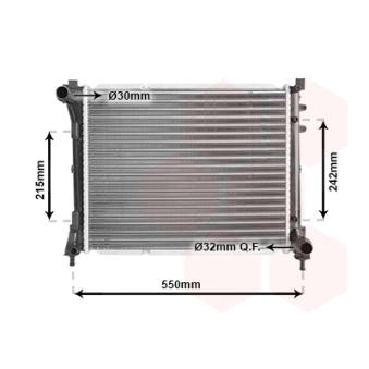 Radiateur, refroidissement du moteur VAN WEZEL 73002098