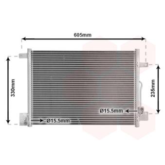 Condenseur, climatisation VAN WEZEL [73005071]