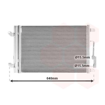 Condenseur, climatisation VAN WEZEL [73005090]