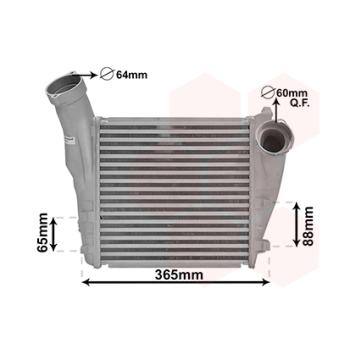 Intercooler, échangeur VAN WEZEL OEM 95511063901 Intercooler, échangeur VAN WEZEL OEM 95511063901