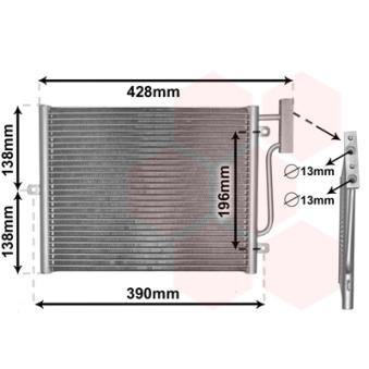 Condenseur, climatisation VAN WEZEL OEM 99657311100 Condenseur, climatisation VAN WEZEL OEM 99657311100