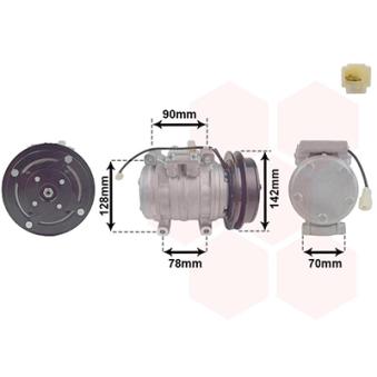 Compresseur, climatisation VAN WEZEL 7400K029