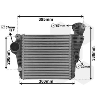 Intercooler, échangeur VAN WEZEL 74014702