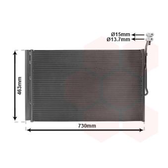 Condenseur, climatisation VAN WEZEL 74015703