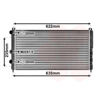 Radiateur, refroidissement du moteur VAN WEZEL OEM 6U0121253A