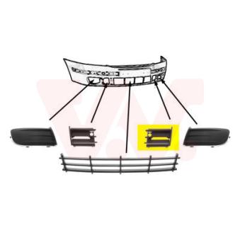 Grille de ventilation, pare-chocs avant gauche VAN WEZEL [7622593]