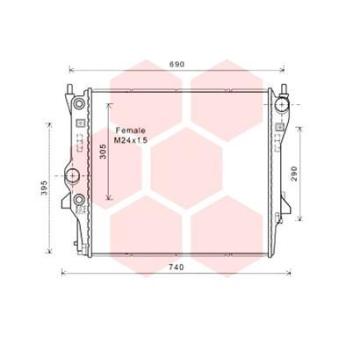 Radiateur, refroidissement du moteur VAN WEZEL 77002053