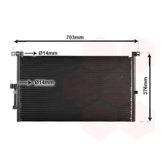 Condenseur, climatisation VAN WEZEL OEM C2S43484
