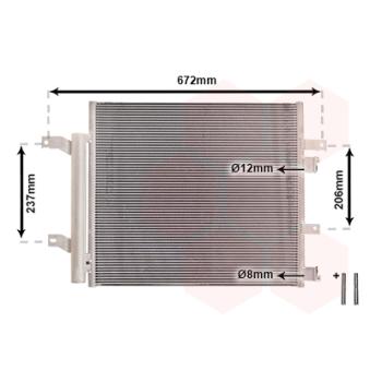 Condenseur, climatisation VAN WEZEL 77005056