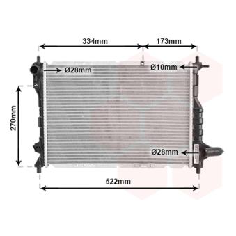 Radiateur, refroidissement du moteur VAN WEZEL 81002075