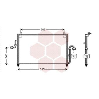 Condenseur, climatisation VAN WEZEL 81005011