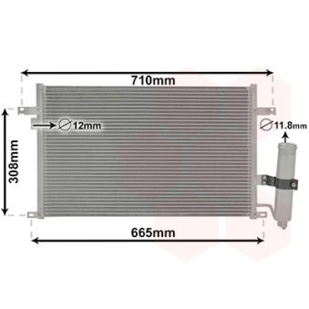 Condenseur, climatisation VAN WEZEL 81005056
