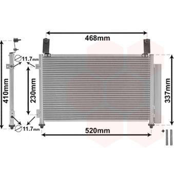 Condenseur, climatisation VAN WEZEL 81005081