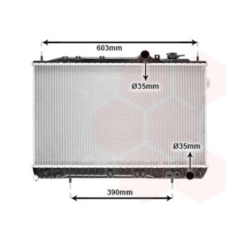 Radiateur, refroidissement du moteur VAN WEZEL OEM 2531028C00