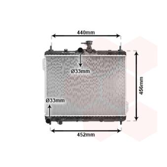 Radiateur, refroidissement du moteur VAN WEZEL OEM 253101C100