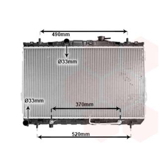 Radiateur, refroidissement du moteur VAN WEZEL OEM 253102C116