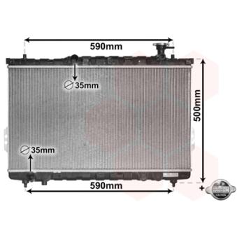 Radiateur, refroidissement du moteur VAN WEZEL [82002109]