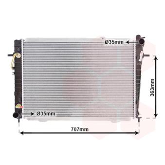 Radiateur, refroidissement du moteur VAN WEZEL OEM 253102E700