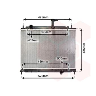 Radiateur, refroidissement du moteur VAN WEZEL 82002170