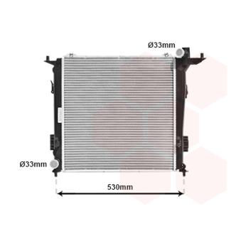 Radiateur, refroidissement du moteur VAN WEZEL 82002207