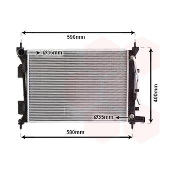 Radiateur, refroidissement du moteur VAN WEZEL OEM 253104L050