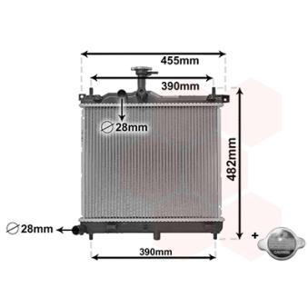 Radiateur, refroidissement du moteur VAN WEZEL OEM 253100X200