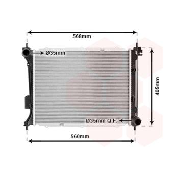 Radiateur, refroidissement du moteur VAN WEZEL [82002309]