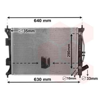 Radiateur, refroidissement du moteur VAN WEZEL OEM 253103X100